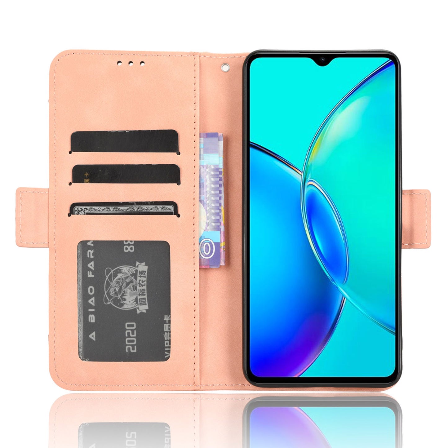 For vivo Y35+ 5G / Y35m+ 5G / Y27 4G Multiple Card Slots Stand Phone Case PU Leather Wallet Cover