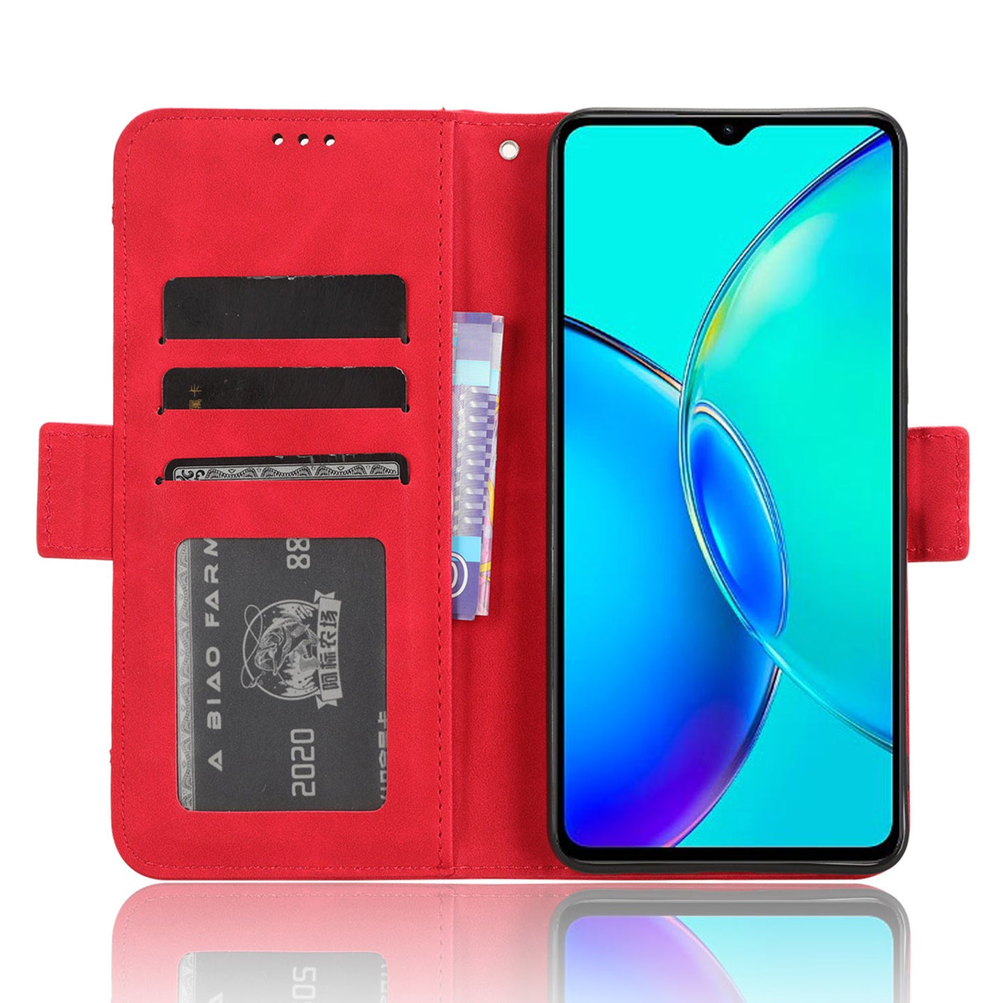 For vivo Y35+ 5G / Y35m+ 5G / Y27 4G Multiple Card Slots Stand Phone Case PU Leather Wallet Cover