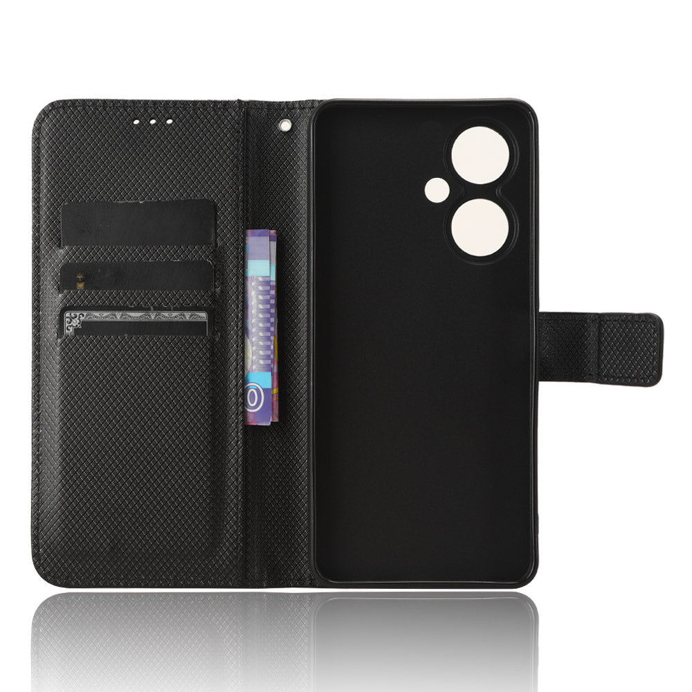 For vivo Y35+ 5G / Y35m+ 5G / Y27 4G PU Leather Wallet Phone Case Stand Diamond Texture Phone Cover