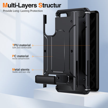 For Samsung Galaxy S20 FE / FE 5G / FE 2022 / S20 Lite Kickstand Case TPU+PC Dual Layer Protection Anti-drop Phone Cover