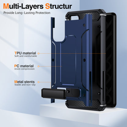 For Samsung Galaxy S20 FE / FE 5G / FE 2022 / S20 Lite Kickstand Case TPU+PC Dual Layer Protection Anti-drop Phone Cover
