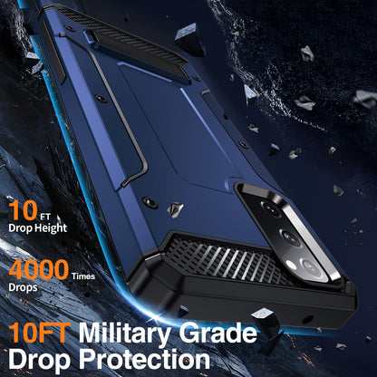 For Samsung Galaxy S20 FE / FE 5G / FE 2022 / S20 Lite Kickstand Case TPU+PC Dual Layer Protection Anti-drop Phone Cover