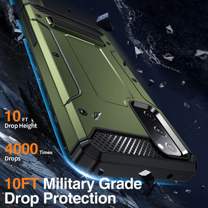 For Samsung Galaxy S20 FE / FE 5G / FE 2022 / S20 Lite Kickstand Case TPU+PC Dual Layer Protection Anti-drop Phone Cover