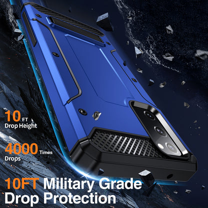 For Samsung Galaxy S20 FE / FE 5G / FE 2022 / S20 Lite Kickstand Case TPU+PC Dual Layer Protection Anti-drop Phone Cover