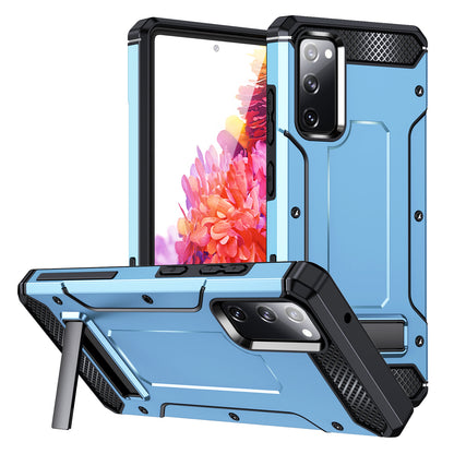For Samsung Galaxy S20 FE / FE 5G / FE 2022 / S20 Lite Kickstand Case TPU+PC Dual Layer Protection Anti-drop Phone Cover