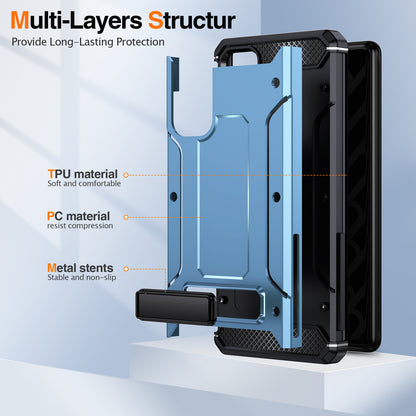 For Samsung Galaxy S20 FE / FE 5G / FE 2022 / S20 Lite Kickstand Case TPU+PC Dual Layer Protection Anti-drop Phone Cover