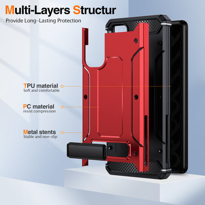 For Samsung Galaxy S20 FE / FE 5G / FE 2022 / S20 Lite Kickstand Case TPU+PC Dual Layer Protection Anti-drop Phone Cover