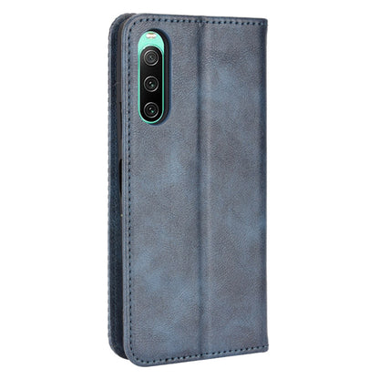 For Sony Xperia 10 V Retro PU Leather Phone Case Stand Wallet Magnetic Closure Phone Cover