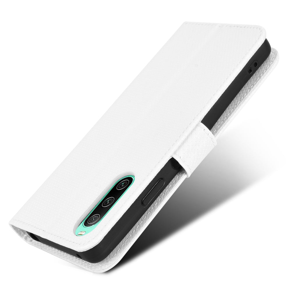 For Sony Xperia 10 V Stand Wallet Phone Case Diamond Texture PU Leather + TPU Phone Cover