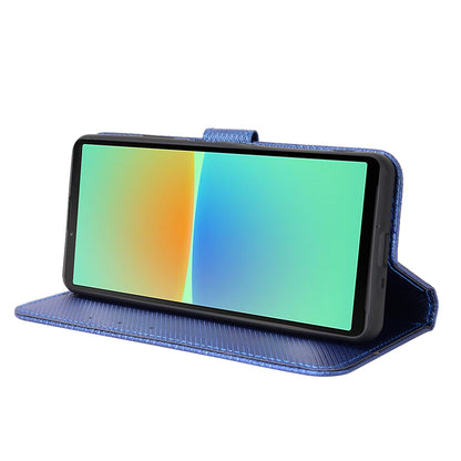 For Sony Xperia 10 V Stand Wallet Phone Case Diamond Texture PU Leather + TPU Phone Cover