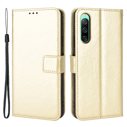 For Sony Xperia 10 V Full Protection PU Leather Phone Case Crazy Horse Texture Stand Wallet Cover