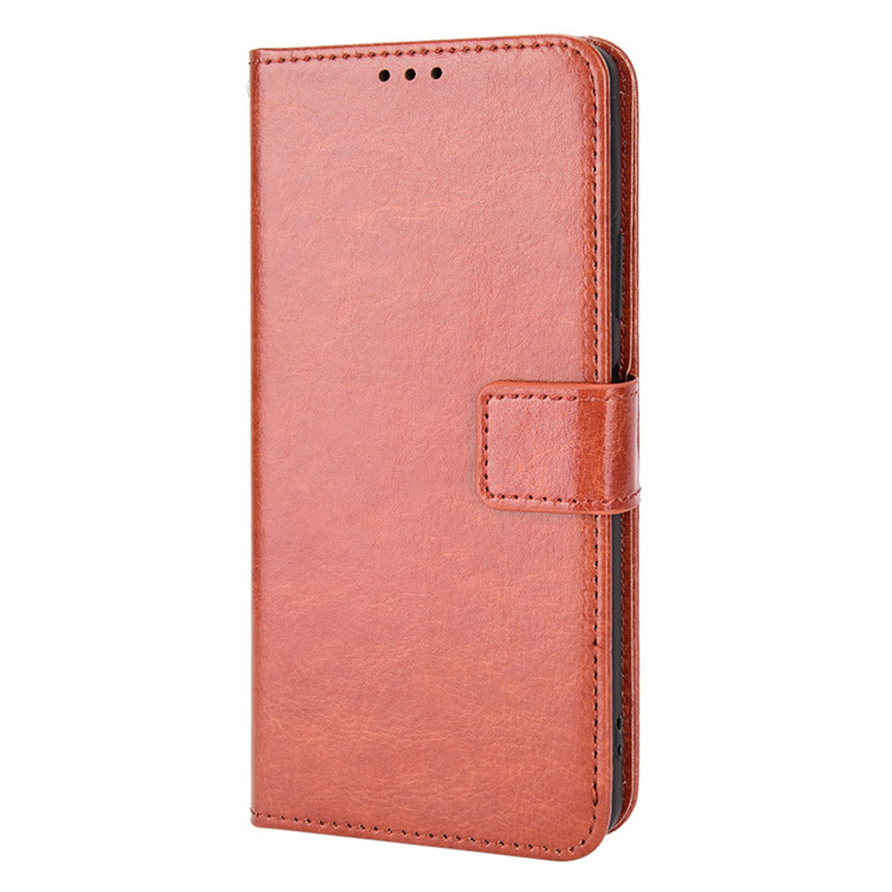 For Sony Xperia 10 V Full Protection PU Leather Phone Case Crazy Horse Texture Stand Wallet Cover