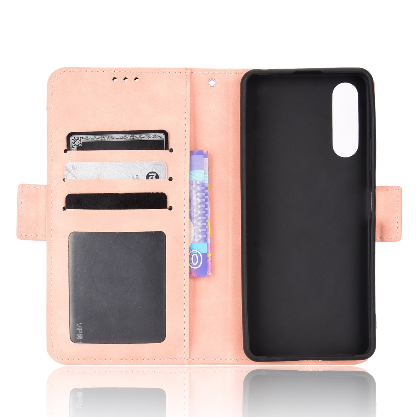 Multiple Card Slots Leather Case for Sony Xperia 10 V , Wallet Stand Protective Phone Cover