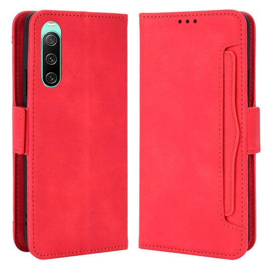 Multiple Card Slots Leather Case for Sony Xperia 10 V , Wallet Stand Protective Phone Cover
