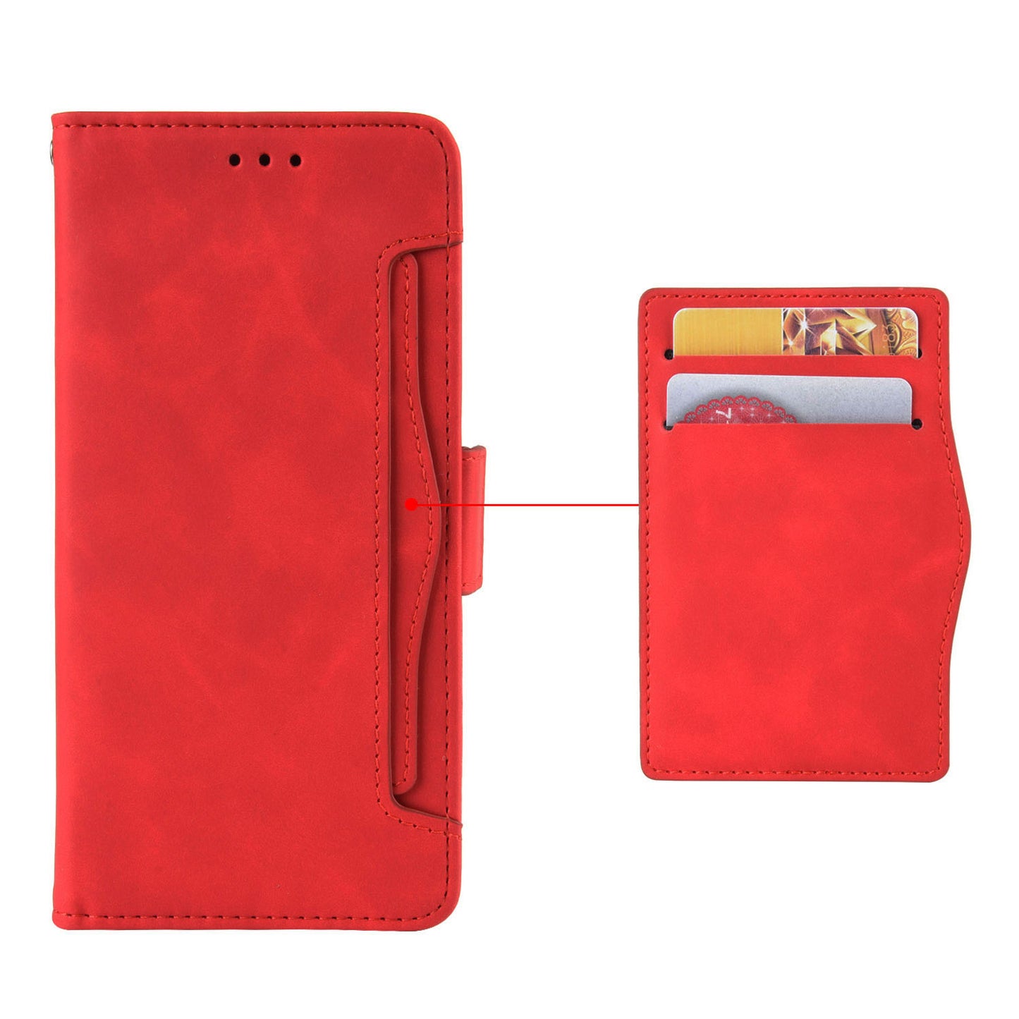 Multiple Card Slots Leather Case for Sony Xperia 10 V , Wallet Stand Protective Phone Cover
