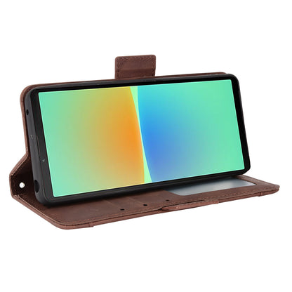 Multiple Card Slots Leather Case for Sony Xperia 10 V , Wallet Stand Protective Phone Cover