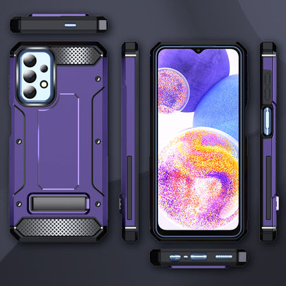 For Samsung Galaxy A23 4G / A23 5G (Global Version) / A13 4G / A13 5G / M13 5G / A04 4G / A04s 4G / A32 5G / M32 5G TPU+PC Phone Cover Kickstand Case