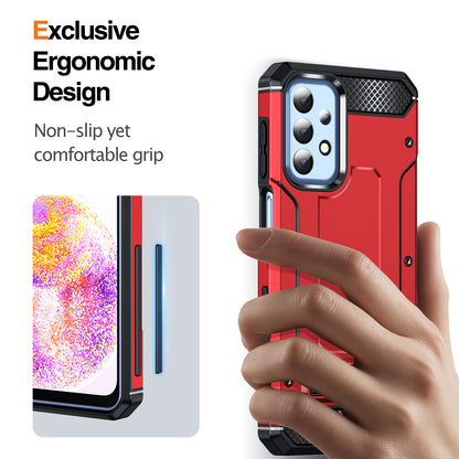 For Samsung Galaxy A23 4G / A23 5G (Global Version) / A13 4G / A13 5G / M13 5G / A04 4G / A04s 4G / A32 5G / M32 5G TPU+PC Phone Cover Kickstand Case