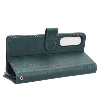 For Sony Xperia 1 V Zipper Pocket PU Leather Phone Case Mobile Phone Wallet Stand Cover