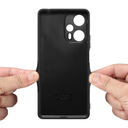 DENIOR Phone Case for Xiaomi Redmi Note 12 Turbo / Poco F5 5G Kickstand Card Holder Leather Coated TPU Cover