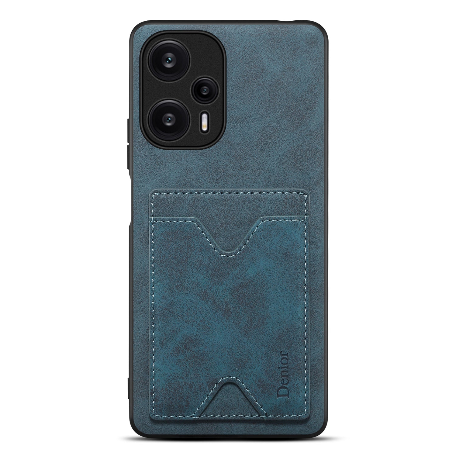 DENIOR Phone Case for Xiaomi Redmi Note 12 Turbo / Poco F5 5G Kickstand Card Holder Leather Coated TPU Cover