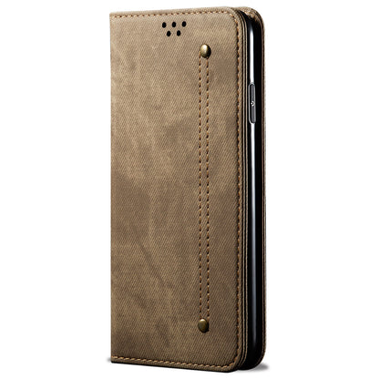 For Xiaomi Redmi Note 12S 4G Jeans Cloth Texture Phone Case PU Leather Stand Flip Wallet Cover