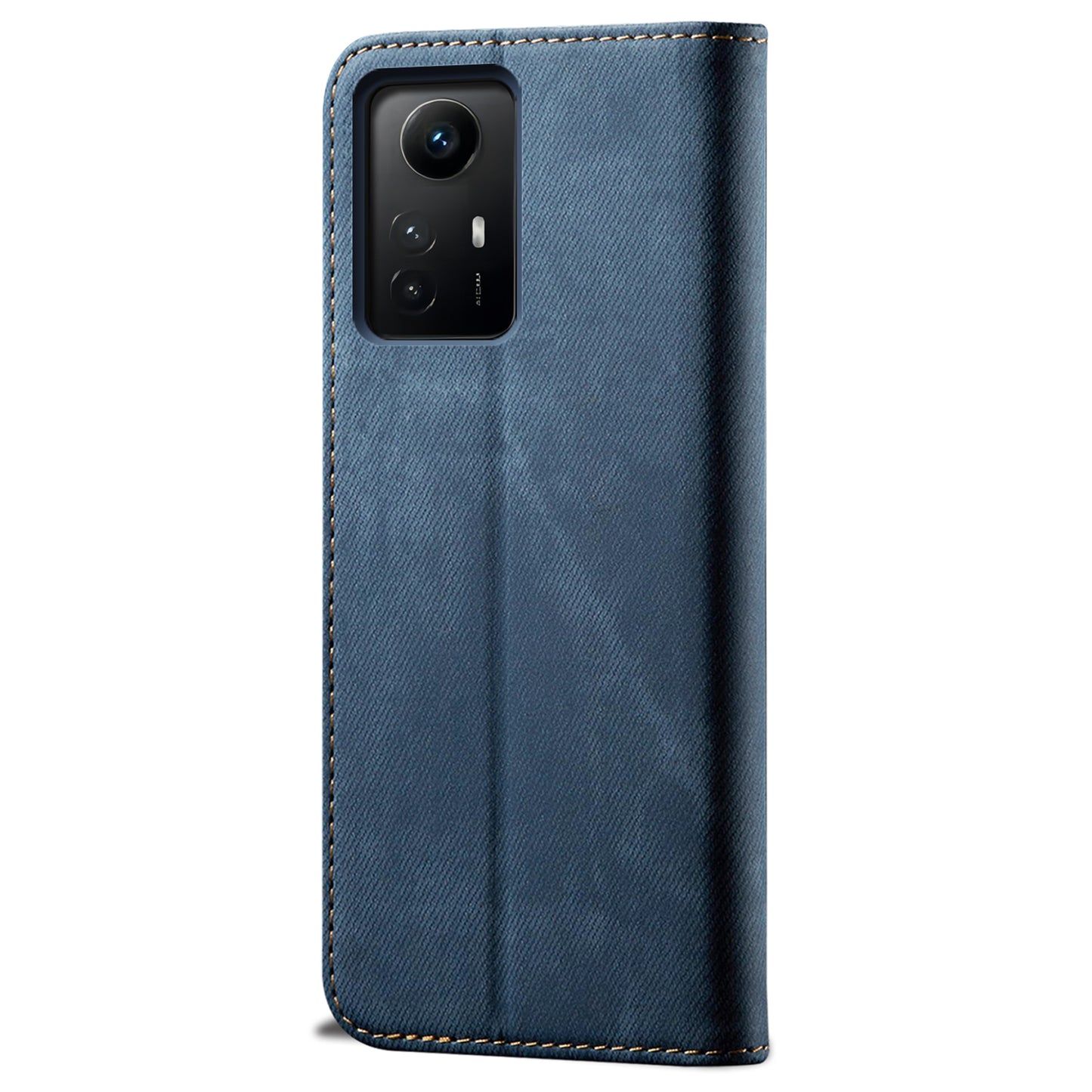For Xiaomi Redmi Note 12S 4G Jeans Cloth Texture Phone Case PU Leather Stand Flip Wallet Cover