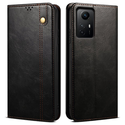 For Xiaomi Redmi Note 12S 4G Wallet Leather Case Waxy Crazy Horse Texture Stand Phone Cover