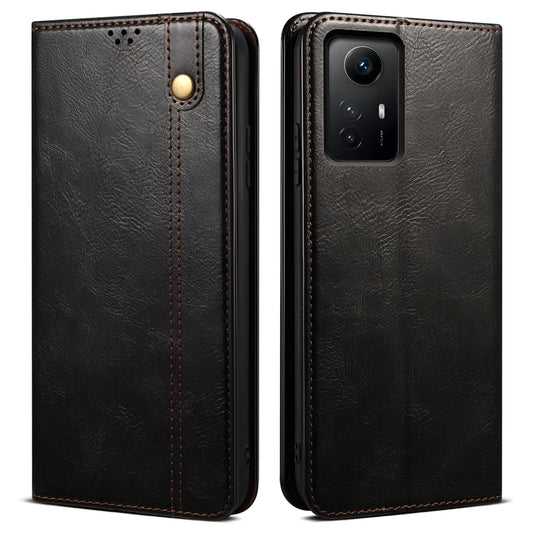 For Xiaomi Redmi Note 12S 4G Wallet Leather Case Waxy Crazy Horse Texture Stand Phone Cover