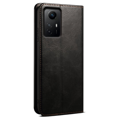 For Xiaomi Redmi Note 12S 4G Wallet Leather Case Waxy Crazy Horse Texture Stand Phone Cover