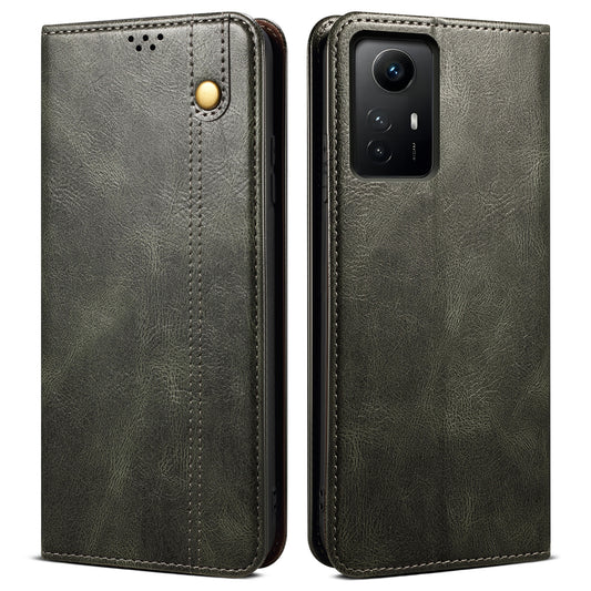 For Xiaomi Redmi Note 12S 4G Wallet Leather Case Waxy Crazy Horse Texture Stand Phone Cover