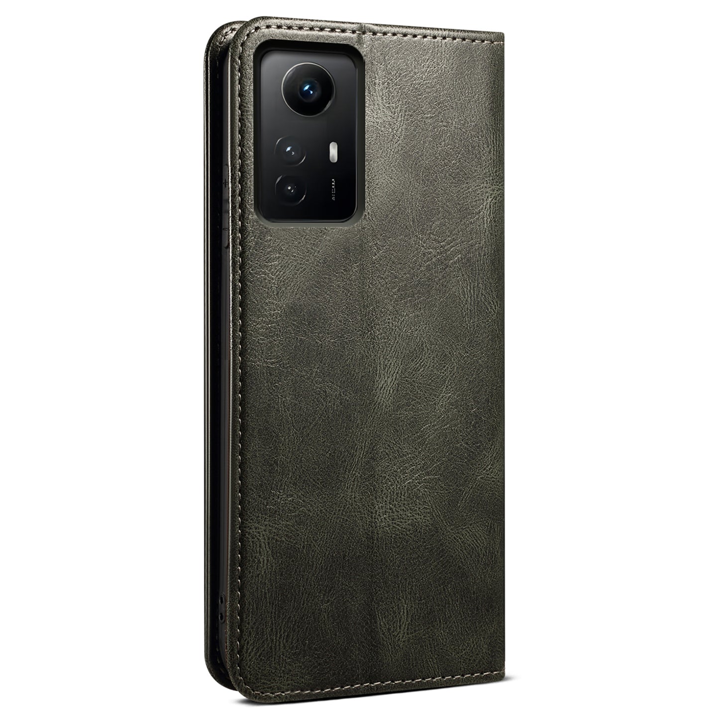 For Xiaomi Redmi Note 12S 4G Wallet Leather Case Waxy Crazy Horse Texture Stand Phone Cover