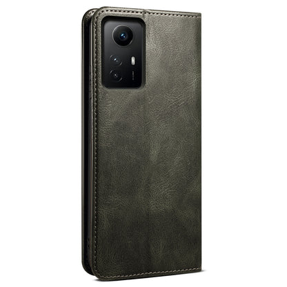 For Xiaomi Redmi Note 12S 4G Wallet Leather Case Waxy Crazy Horse Texture Stand Phone Cover