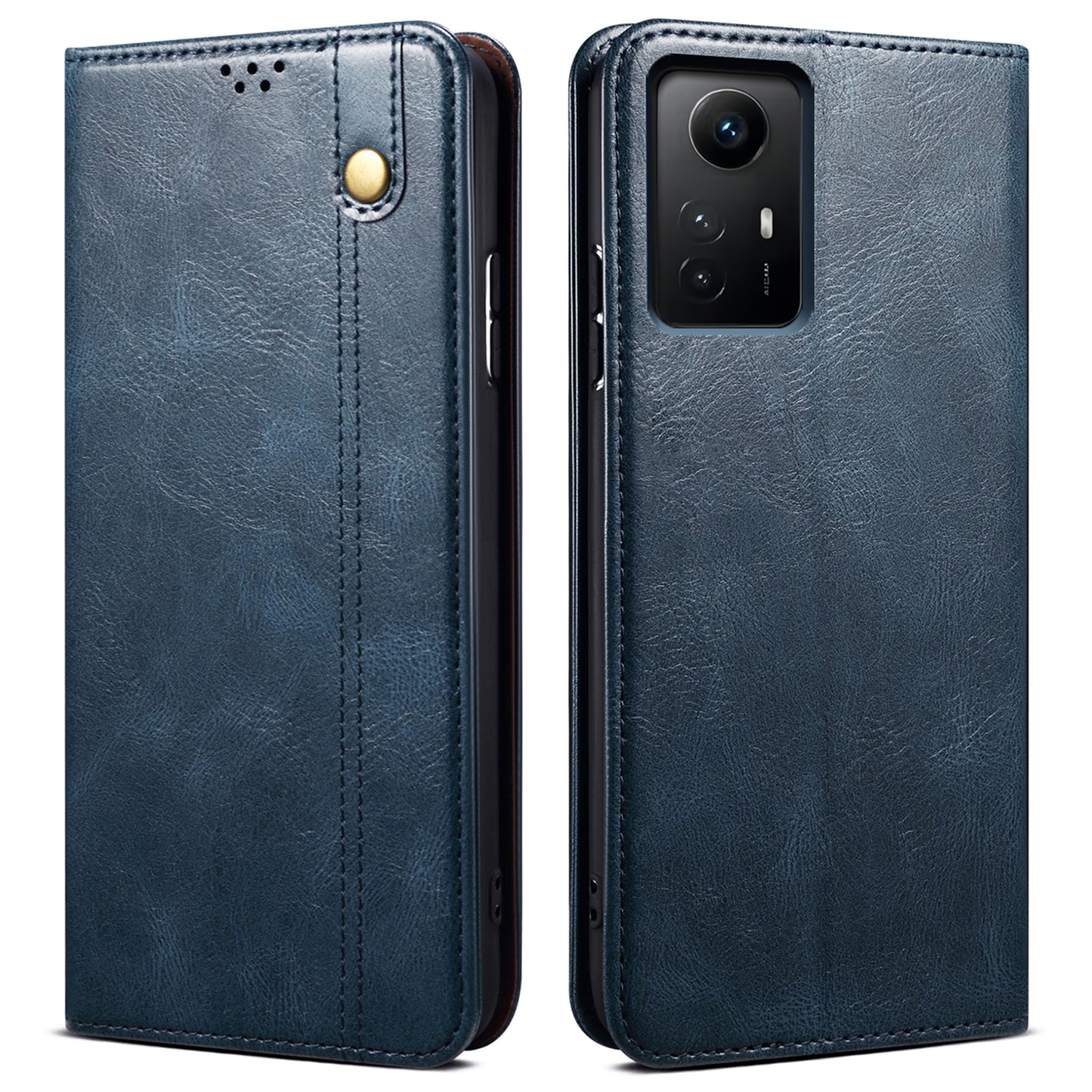 For Xiaomi Redmi Note 12S 4G Wallet Leather Case Waxy Crazy Horse Texture Stand Phone Cover