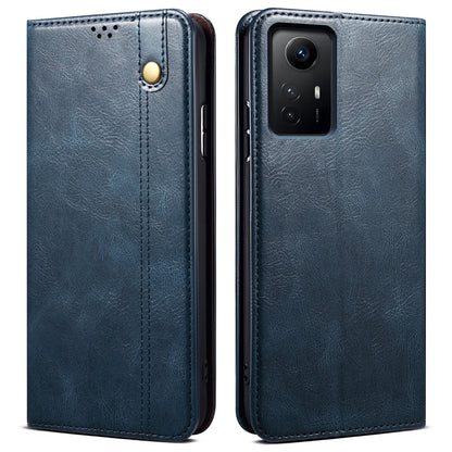 For Xiaomi Redmi Note 12S 4G Wallet Leather Case Waxy Crazy Horse Texture Stand Phone Cover