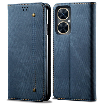 For vivo Y78 5G / Y78+ 5G Jeans Cloth Texture Wallet Case PU Leather Flip Stand Phone Cover