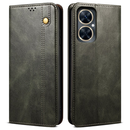 For vivo Y78+ 5G / Y78 5G Leather Phone Case Waxy Crazy Horse Texture Stand Wallet Flip Cover