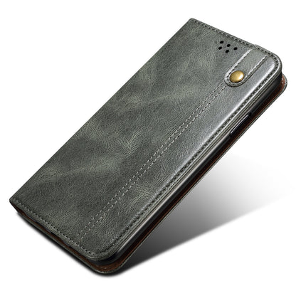 For vivo Y78+ 5G / Y78 5G Leather Phone Case Waxy Crazy Horse Texture Stand Wallet Flip Cover