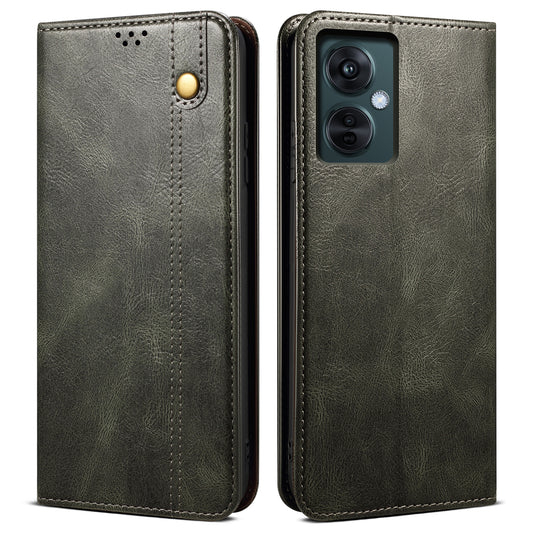 Wallet Case for vivo Y78 (China) 5G / Y36 4G / 5G PU Leather Waxy Crazy Horse Texture Stand Phone Cover