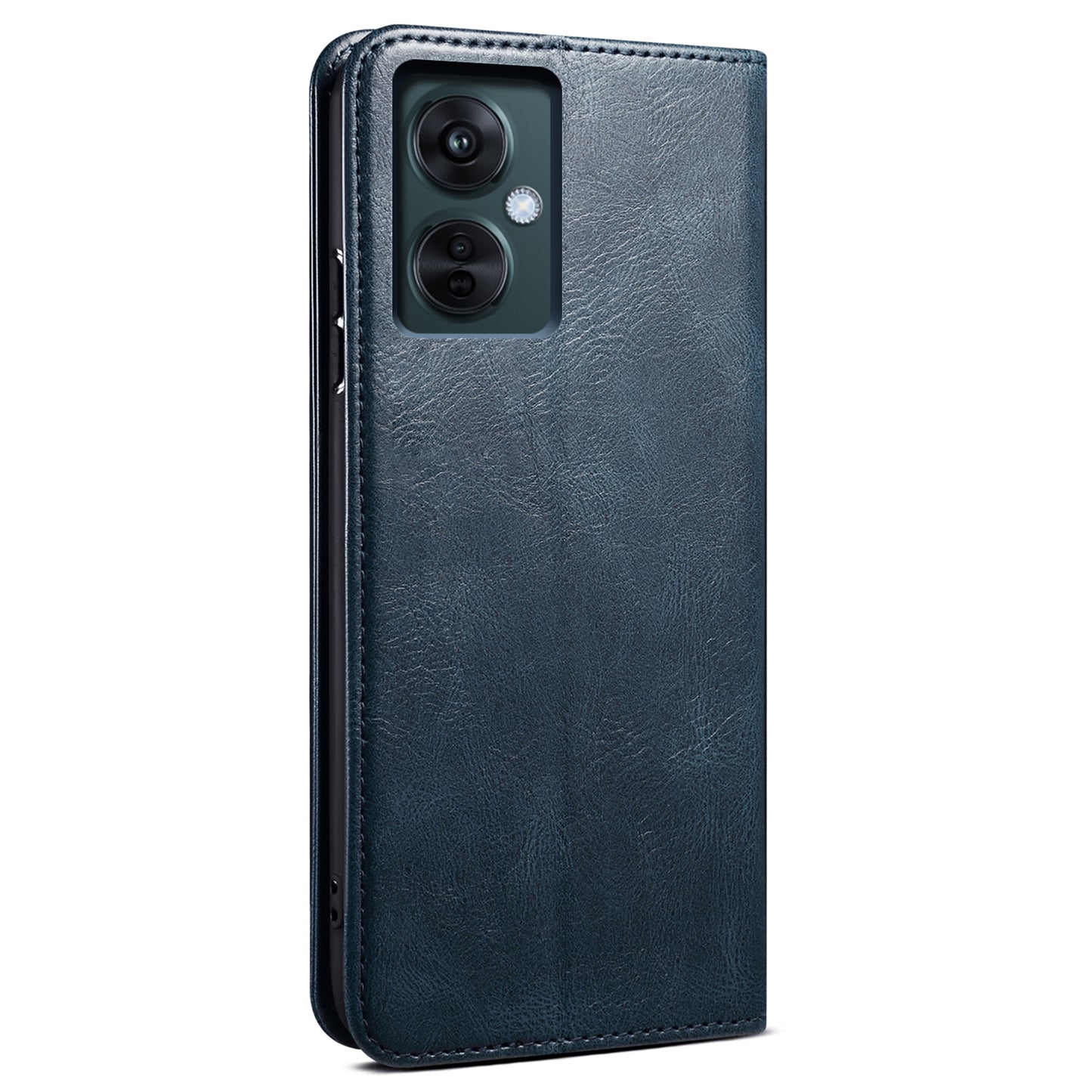 Wallet Case for vivo Y78 (China) 5G / Y36 4G / 5G PU Leather Waxy Crazy Horse Texture Stand Phone Cover