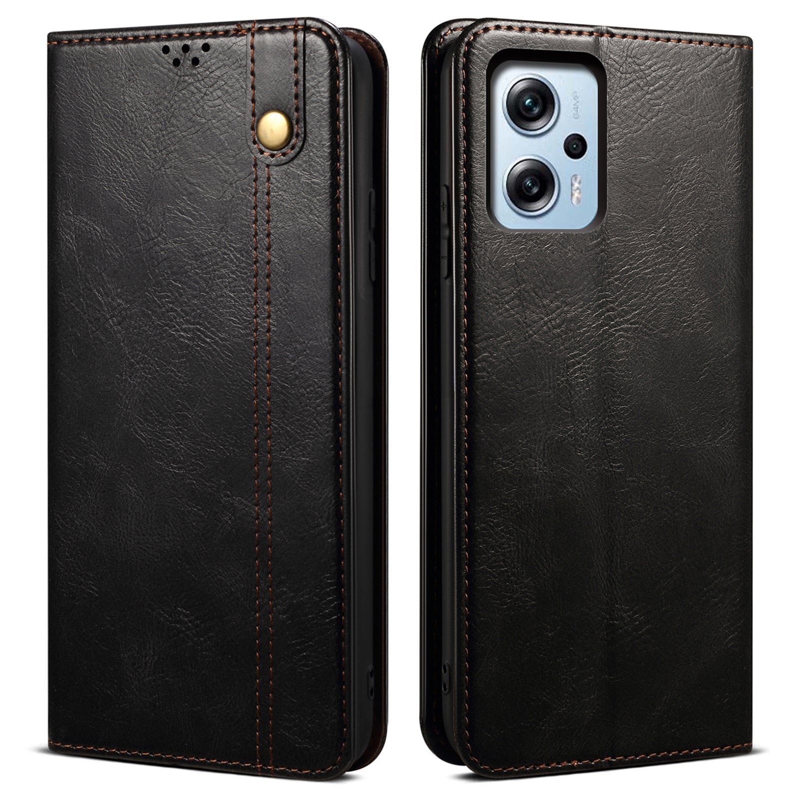 Leather Phone Case for Xiaomi Redmi Note 11T Pro 5G / Note 11T Pro+ 5G / K50i 5G / Note 12T Pro 5G / Poco X4 GT 5G , Waxy Crazy Horse Texture Stand Flip Wallet Cover