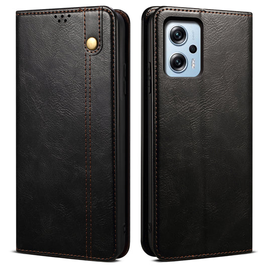 Leather Phone Case for Xiaomi Redmi Note 11T Pro 5G / Note 11T Pro+ 5G / K50i 5G / Note 12T Pro 5G / Poco X4 GT 5G , Waxy Crazy Horse Texture Stand Flip Wallet Cover