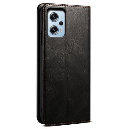 Leather Phone Case for Xiaomi Redmi Note 11T Pro 5G / Note 11T Pro+ 5G / K50i 5G / Note 12T Pro 5G / Poco X4 GT 5G , Waxy Crazy Horse Texture Stand Flip Wallet Cover