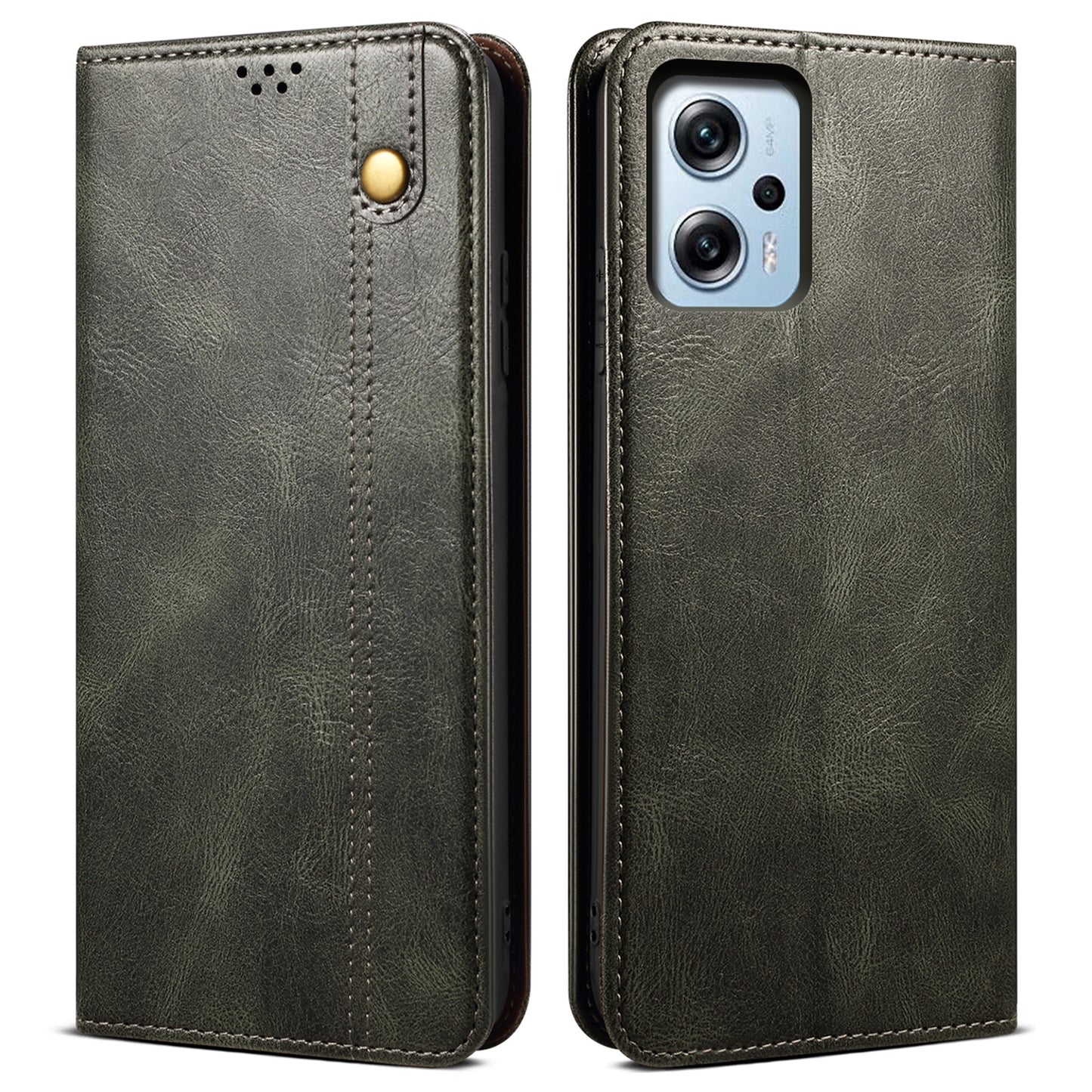 Leather Phone Case for Xiaomi Redmi Note 11T Pro 5G / Note 11T Pro+ 5G / K50i 5G / Note 12T Pro 5G / Poco X4 GT 5G , Waxy Crazy Horse Texture Stand Flip Wallet Cover