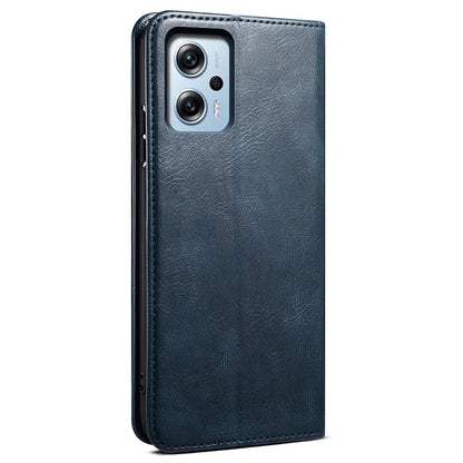 Leather Phone Case for Xiaomi Redmi Note 11T Pro 5G / Note 11T Pro+ 5G / K50i 5G / Note 12T Pro 5G / Poco X4 GT 5G , Waxy Crazy Horse Texture Stand Flip Wallet Cover