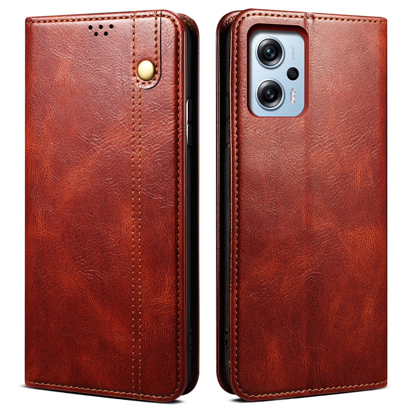 Leather Phone Case for Xiaomi Redmi Note 11T Pro 5G / Note 11T Pro+ 5G / K50i 5G / Note 12T Pro 5G / Poco X4 GT 5G , Waxy Crazy Horse Texture Stand Flip Wallet Cover