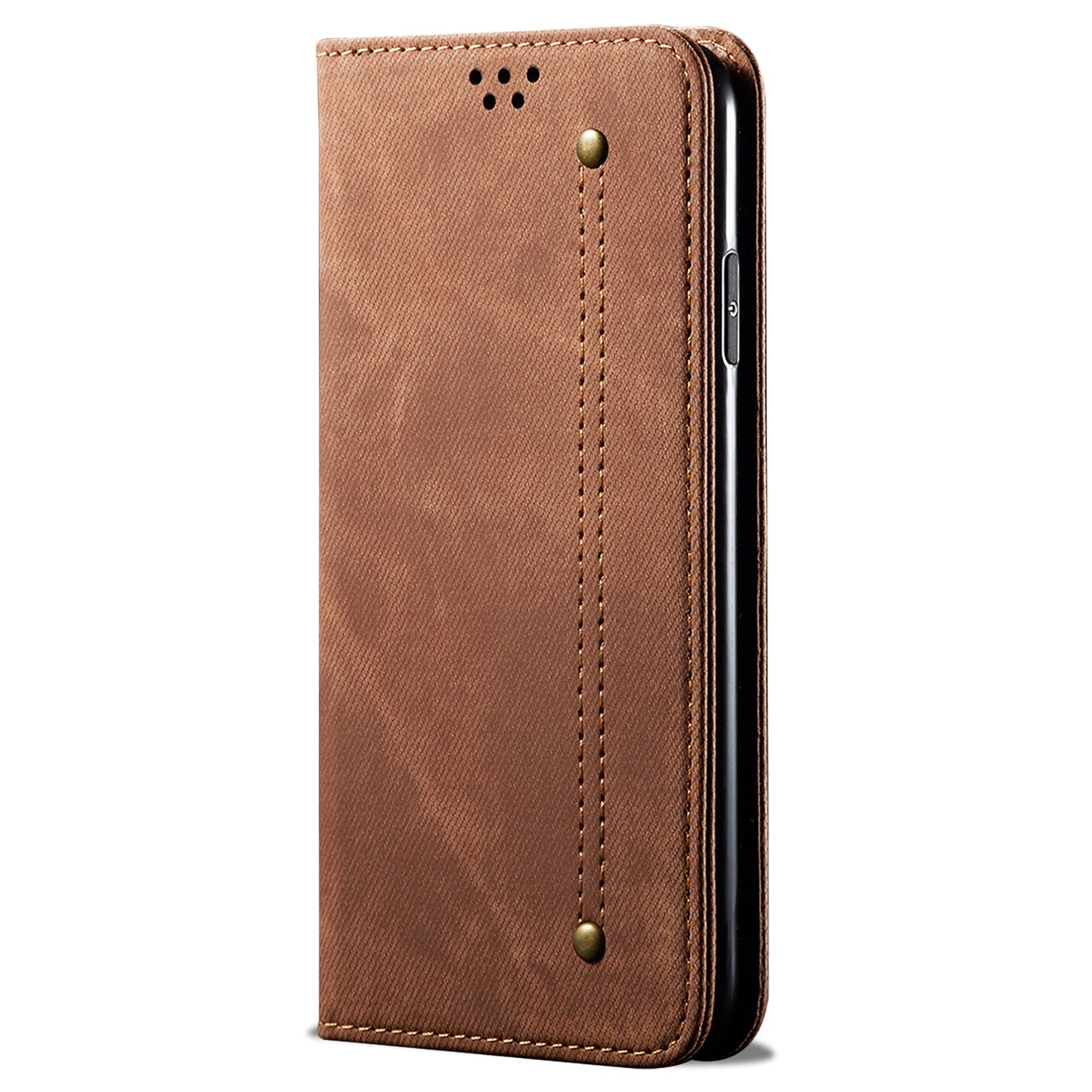 For vivo S17e 5G PU Leather Jeans Cloth Texture Case Stand Flip Wallet Phone Cover