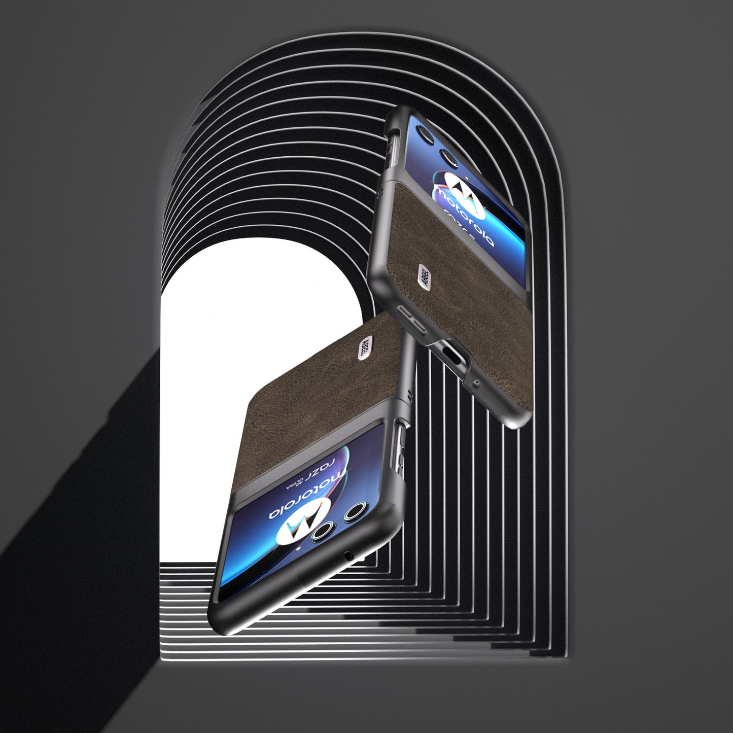 ABEEL For Motorola Razr 40 Ultra 5G PU Leather + PC Litchi Texture Phone Case Anti-Drop Protective Cover