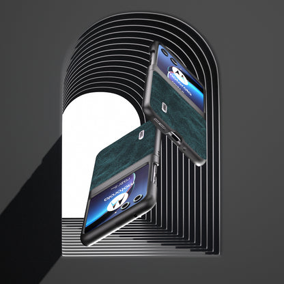 ABEEL For Motorola Razr 40 Ultra 5G PU Leather + PC Litchi Texture Phone Case Anti-Drop Protective Cover