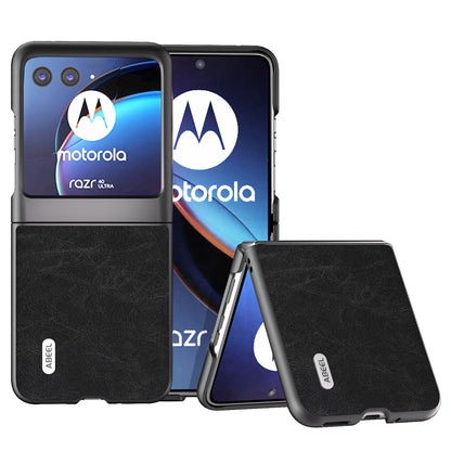 ABEEL For Motorola Razr 40 Ultra 5G PU Leather + PC Litchi Texture Phone Case Anti-Drop Protective Cover